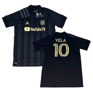 NWT Adidas Vela #10 Los Angeles MLS LA FC 2020 Stripe Home Jersey Mens Large